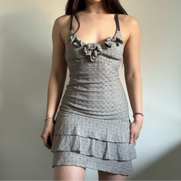 Cop Copine Grey Ruffle Dress - Picture 2 of 16